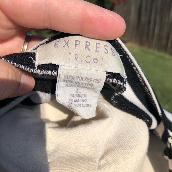 Black and white stripe knit cardigan from Express - Picture 4 of 7